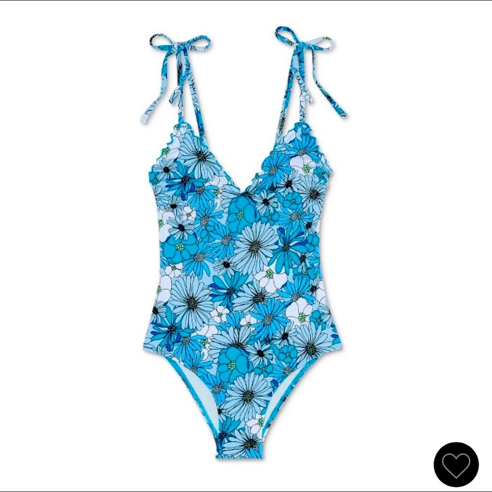 blue floral whole piece